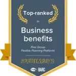 Top Ranked in Business Benefits BARC Planning Survey 19
